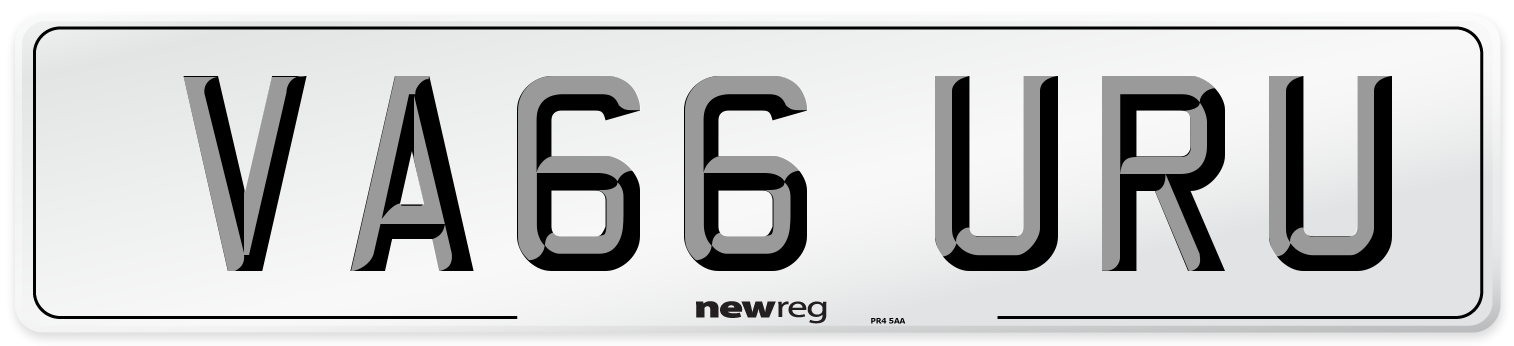 VA66 URU Number Plate from New Reg